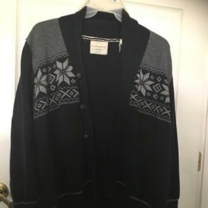 2XL/XXL - Black/Dark Green Winter Sweater